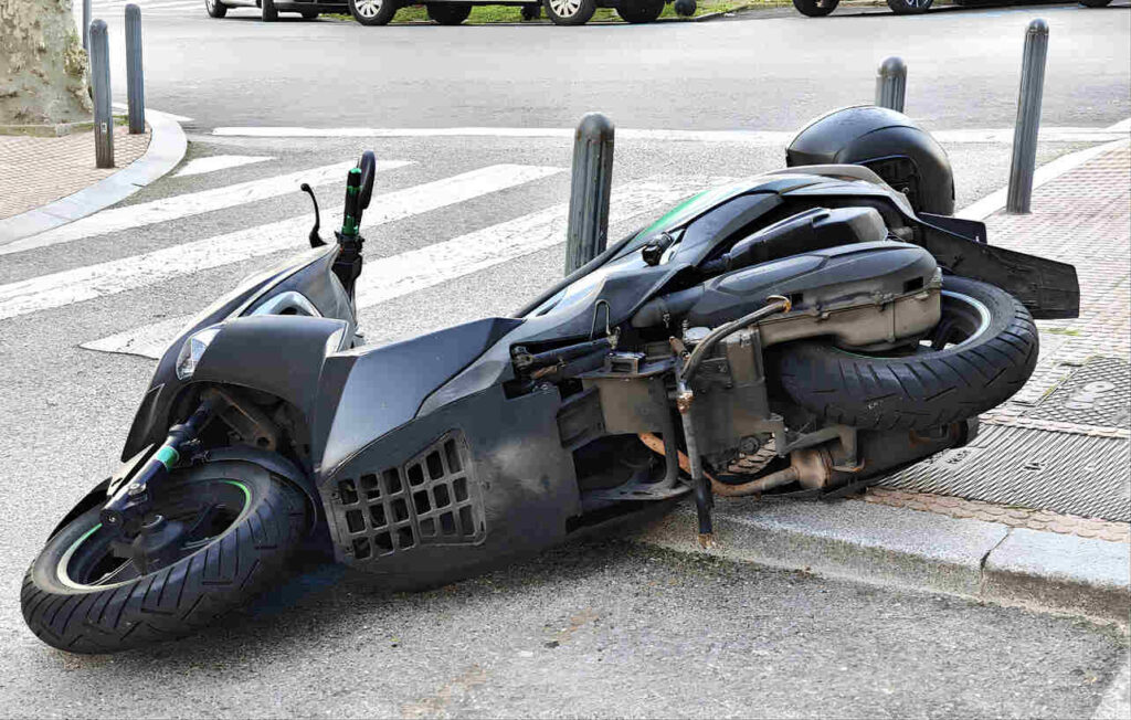 Motorcycle crash caused by road hazard in Memphis, highlighting liability for poor road maintenance and safety.
